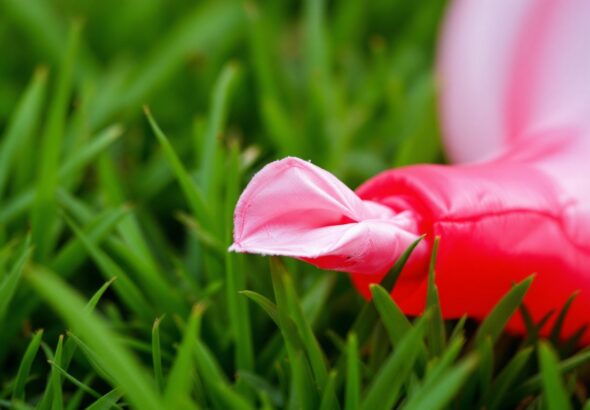 Why do balloons pop when they touch grass