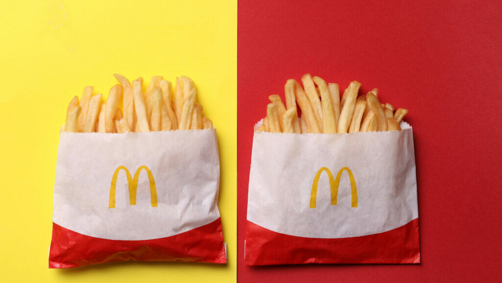 how many calories are in a medium fry from mcdonald's