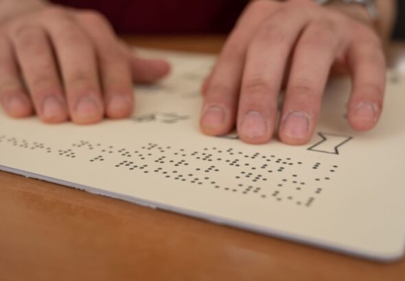 a visually impaired individual often can be witnessed