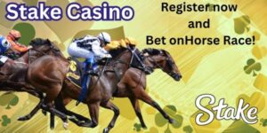 Stake Casino Register now and bet on Horse Race.