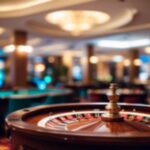 A roulette wheel in a casinoAI-generated content may be incorrect.