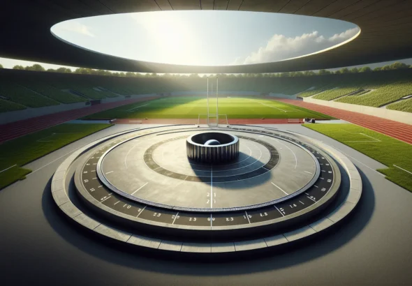 lapangan tolak peluru berbentuk... *