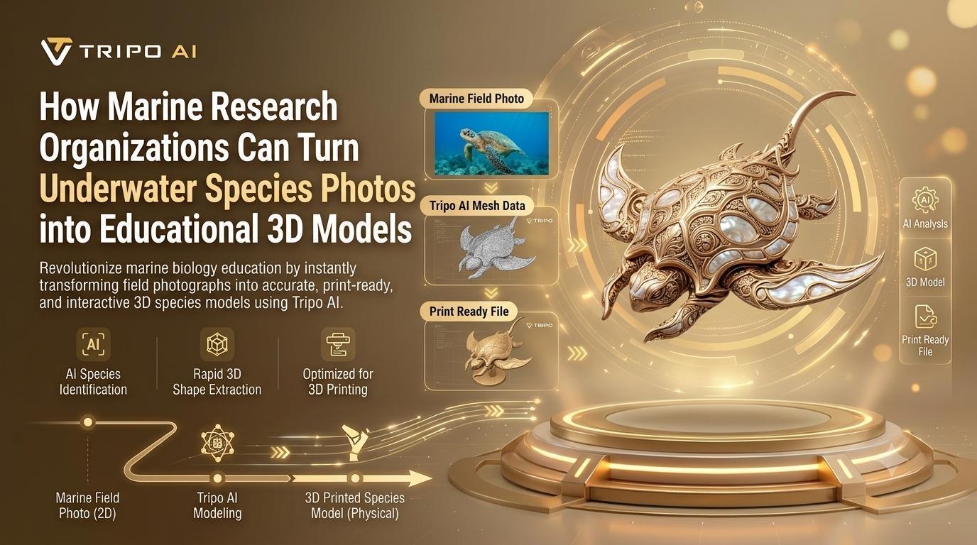 How Marine Research Organizations Can Turn Underwater Species Photos into
Educational 3D
Models